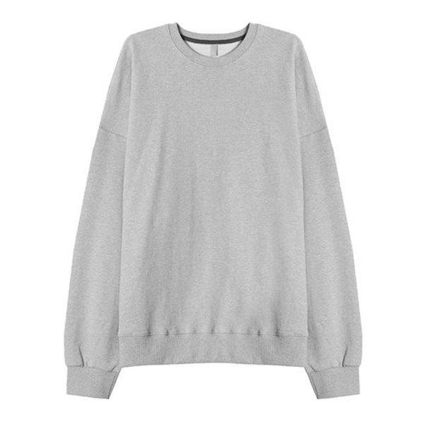 メンズカジュアルバックプリント長袖Tシャツ AC-TSA-Q034-メランジ