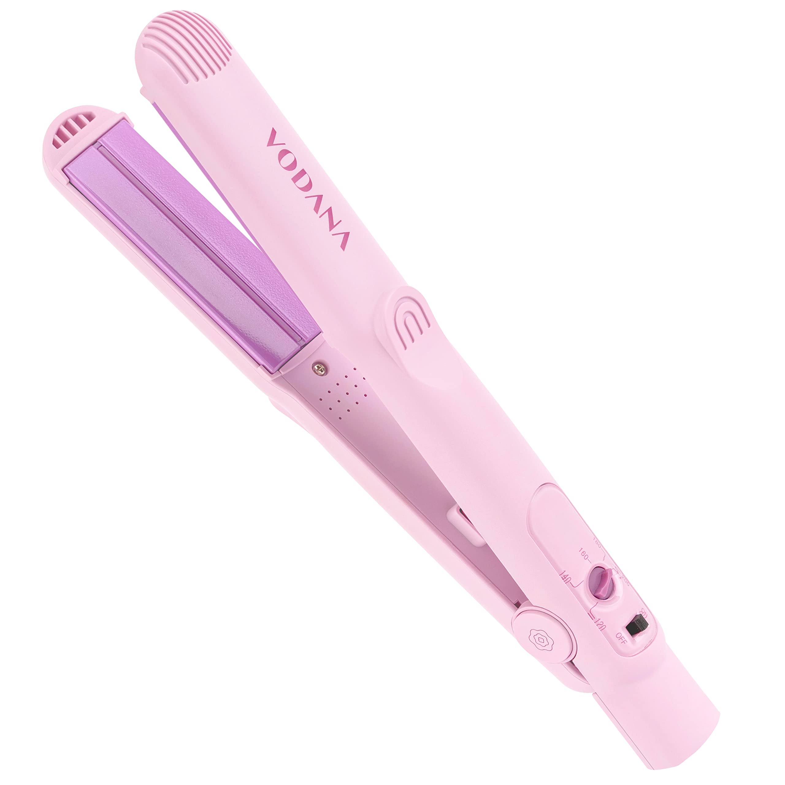 VODANA ストレートアイロン【日本正規品】【日本仕様プラグ】ソフトバー機能 ダメージ軽減 アイロン ヨシンモリ くびれヘア くせ毛 縮毛 髪にツヤを 韓国風ヘア (25mm, パープルラベンダー)