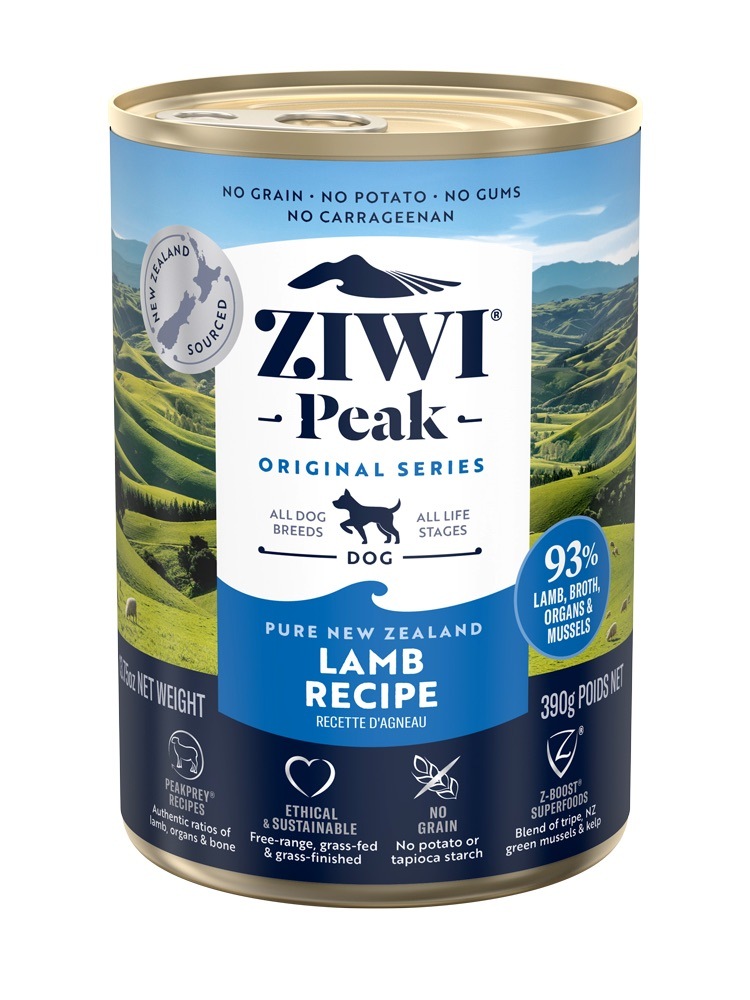 ジウィピーク (ZIWI Peak) 缶詰 ラム (犬用) 390g×12缶 (ケース販売)