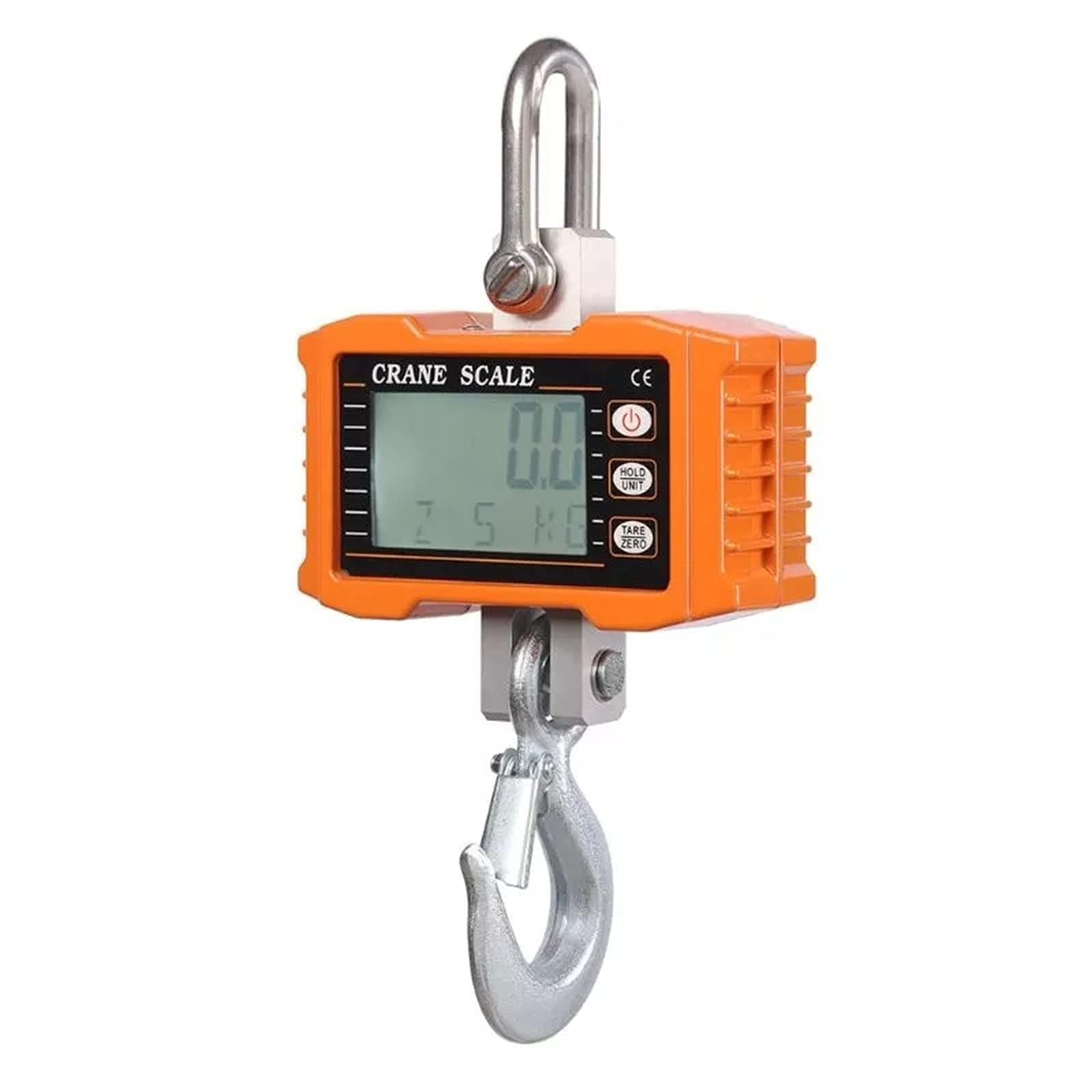 ワイヤレスリモコン電子クレーンスケール フックスケール 500-1000kg 産業用スケール ポータブル デジタル クレーンスケール 吊りはかり 高精度電子クレーンスケール (500kg オレンジ)