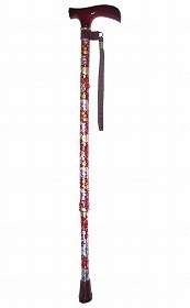 中嶋次朗商店 アルミ2段式 花柄（楓グリップ） 花柄ブルー 453