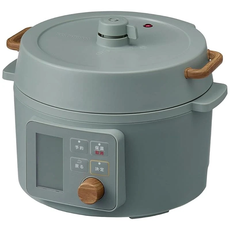 【即納】アイリスオーヤマ 電気圧力鍋 圧力鍋 炊飯器 鍋 3L 108種類うち52種類のヘルシーメニュー搭載 1台9役 1～4人用 液晶タイプ KPC-MA3-G グリーン