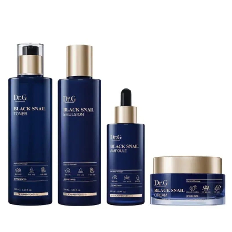 ブラックスネイル プレステージ 4点セット 化粧水+乳液+アンプル+クリーム スキンケア セット 韓国 保湿 乾燥肌 栄養 ハリ シワ 毛穴 ブライトニング