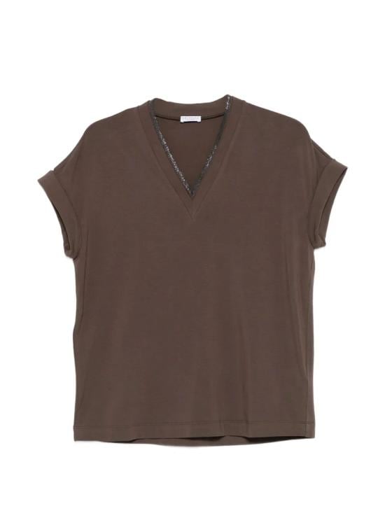 BRUNELLO CUCINELLI Women Tops M0T18BD222 098 C8589 DARK BROWN