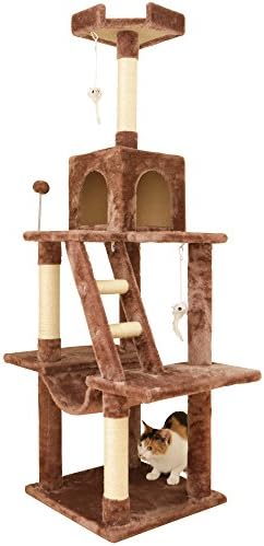 アイリスプラザ キャットタワー 据え置き 木登りアスレチックタワー 透明ハンモック 爪とぎ ハイタイプ 1441106001