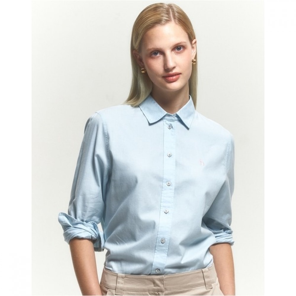 (ヘッジスレディース) 24FW フェザーツイルシャツスカイブルー HSSH4DC84B1