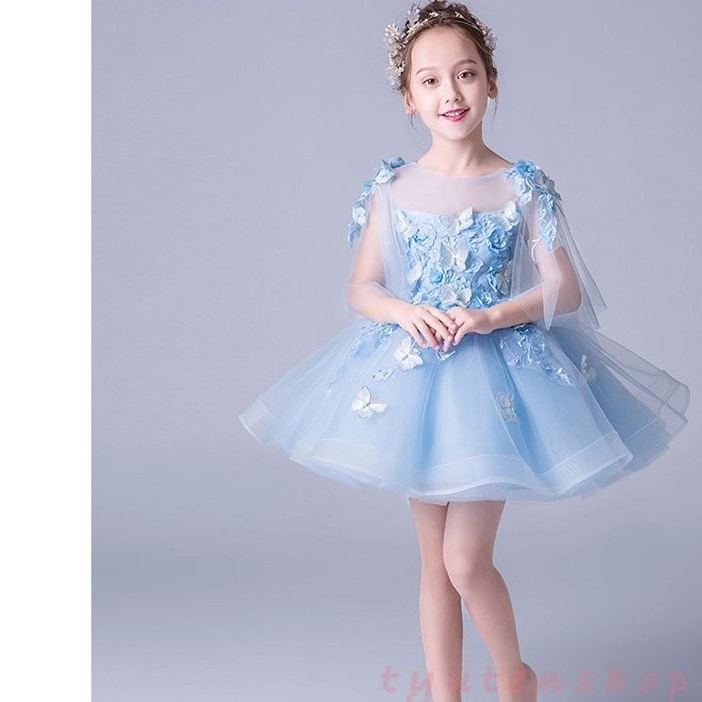 子供ドレス 結婚式 姫様ワンピース キッズフォーマルドレス ダンス演出舞台服フラワーガール パーティー 七五三 入学式 ジュニアドレス 100CM160CM