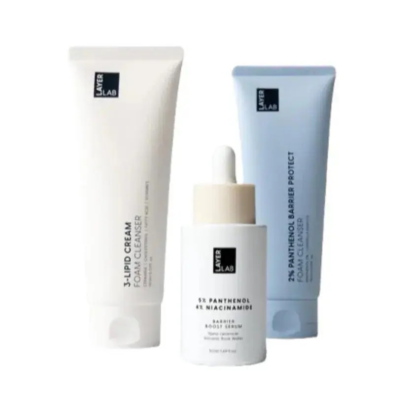 [25SS/NEW] バリア改善 3種セット (ニオソーム パンテノール5% セラム50ML+セラミド弱酸性フォームクレンザー+パンテノール弱アルカリ性フォームクレンザー)
