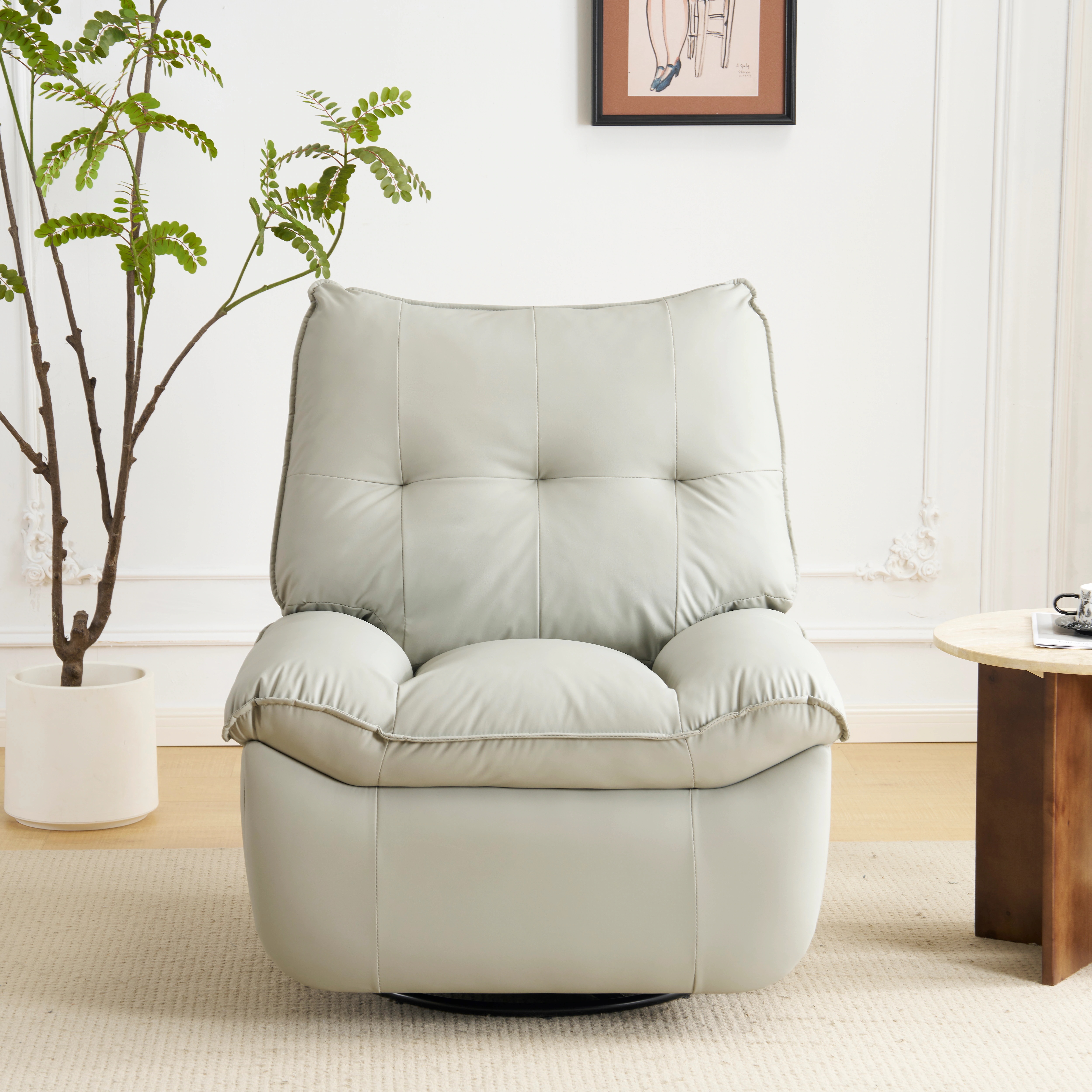 274リクライニングソファー 肘掛けなし USB+Type-C充電口付き 147 調整可能 270 回転 ゆったり 揺ら揺ら 電動リクライニングソファ オットマン一体型 1人掛け 電動ソファ モー