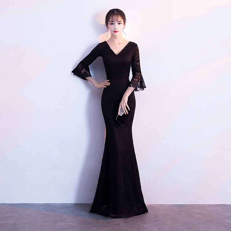 ドレス 大人 ピアノ 発表会 ロングドレス 演奏会 結婚式 母親 ドレス ピアノ発表会 袖付き ロング マーメイドドレス マーメイドライン パーティー 二次会 お呼ばれ 撮影 おしゃれ ステージドレス