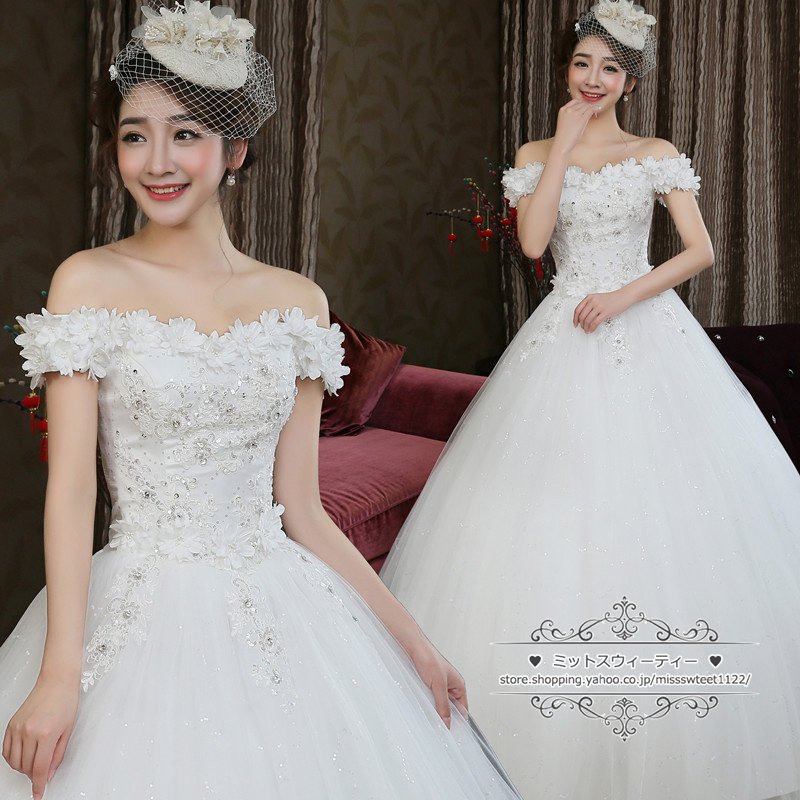 セール ウエディングドレス 花嫁 ウェディングドレス 結婚式 披露宴 二次会 2次会 前撮り オフホ