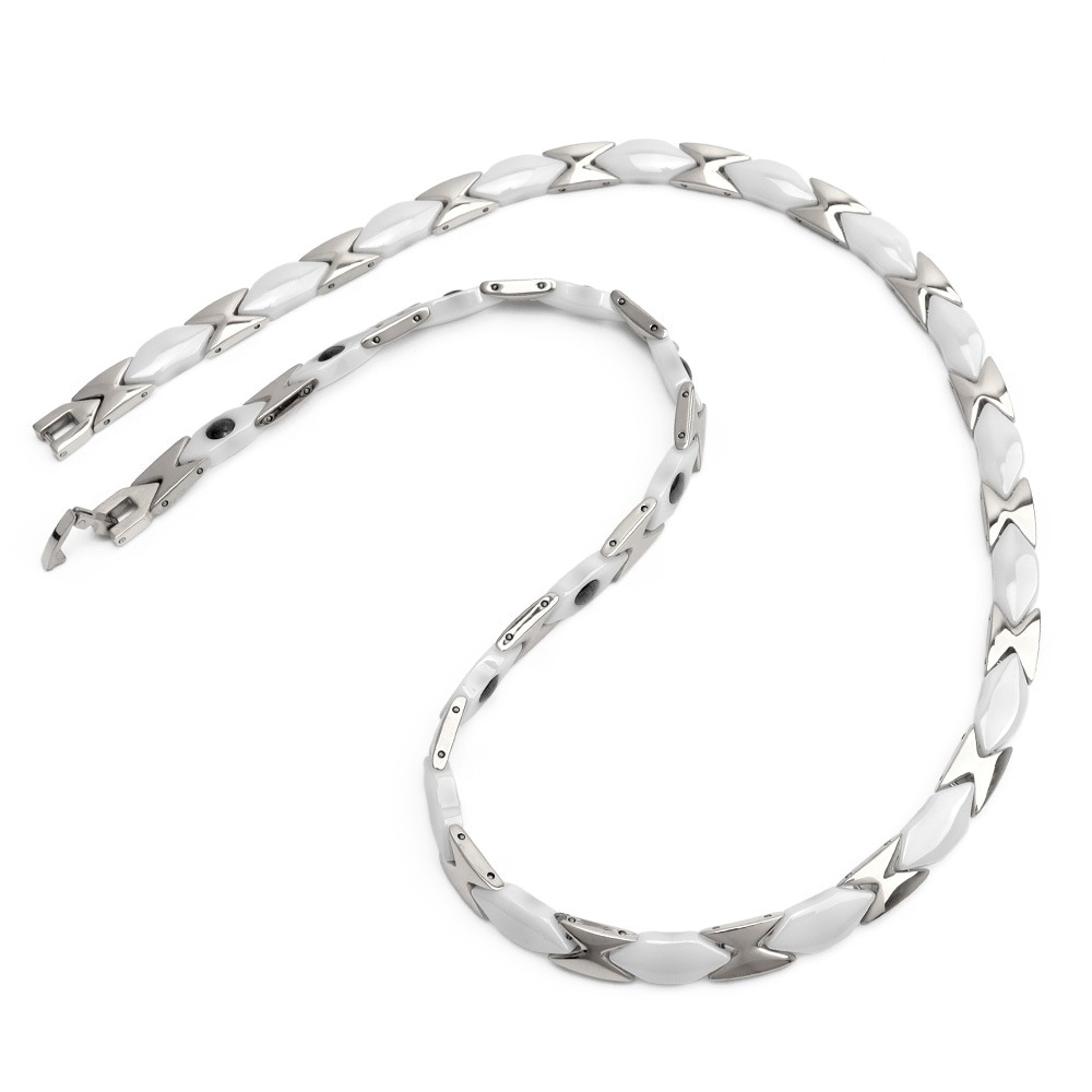 ステンレス 磁気ネックレス [n483-silver]