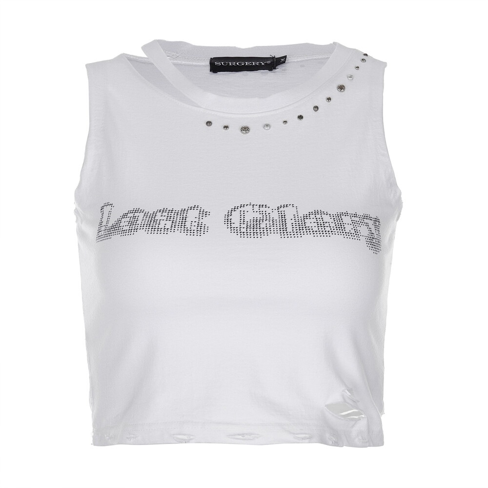 【SURGERY】 SURGERY DESTROYED LOST GLORY SLEEVELESS : WHITE