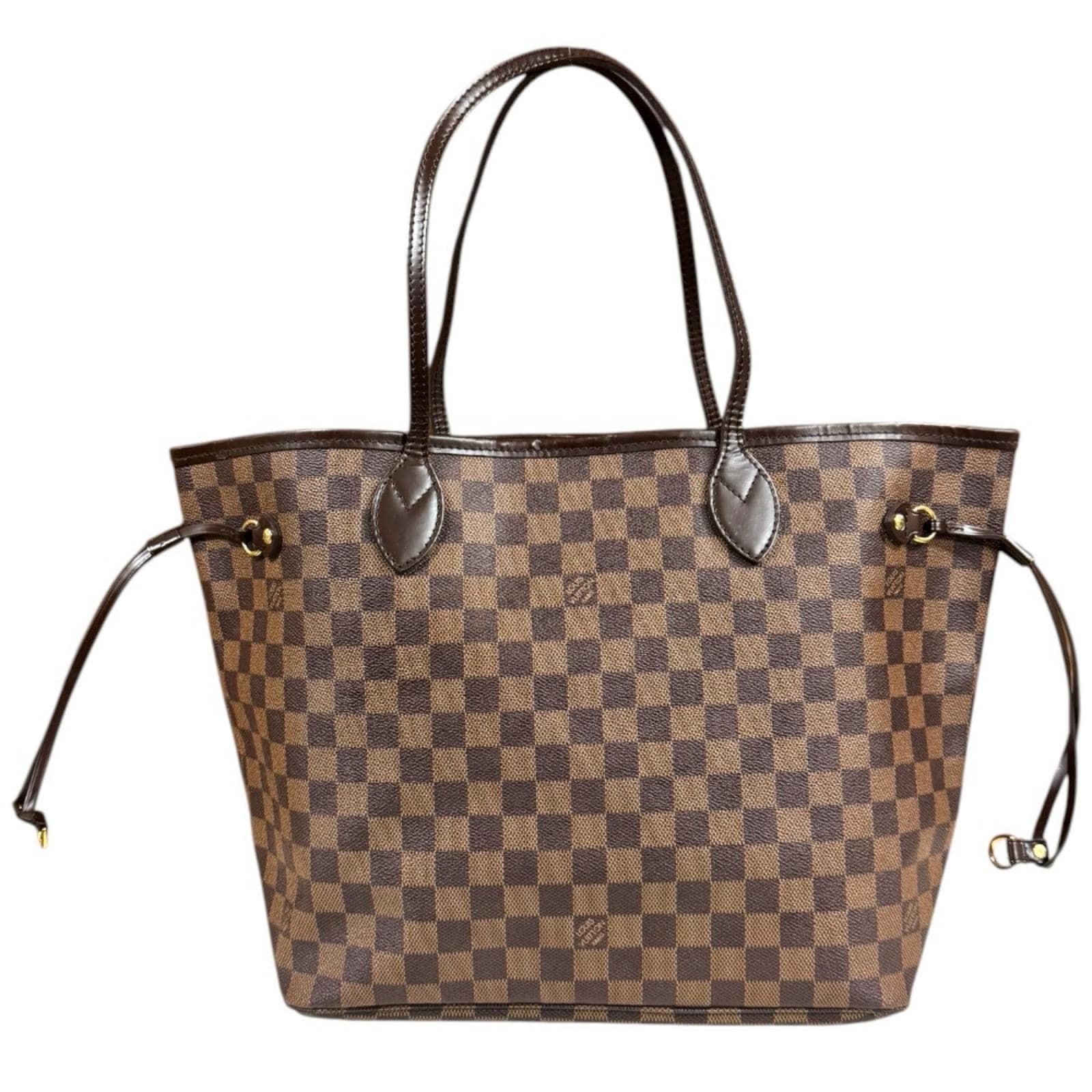 ルイヴィトン ネヴァーフルMM ダミエ トートバッグ ダミエキャンバス N51105 ブラウン LOUIS VUITTON 中古