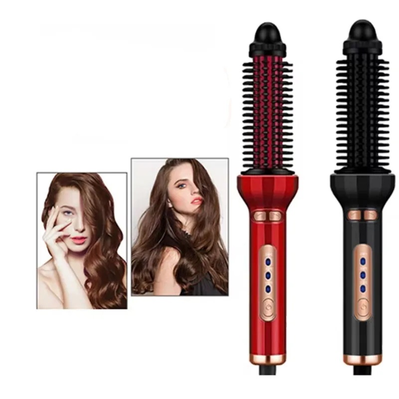 スパイラル自動カーリングアイロン 急速加熱イオン 持ち運びが簡単 充電式スタイリングツール ヘアブラシ