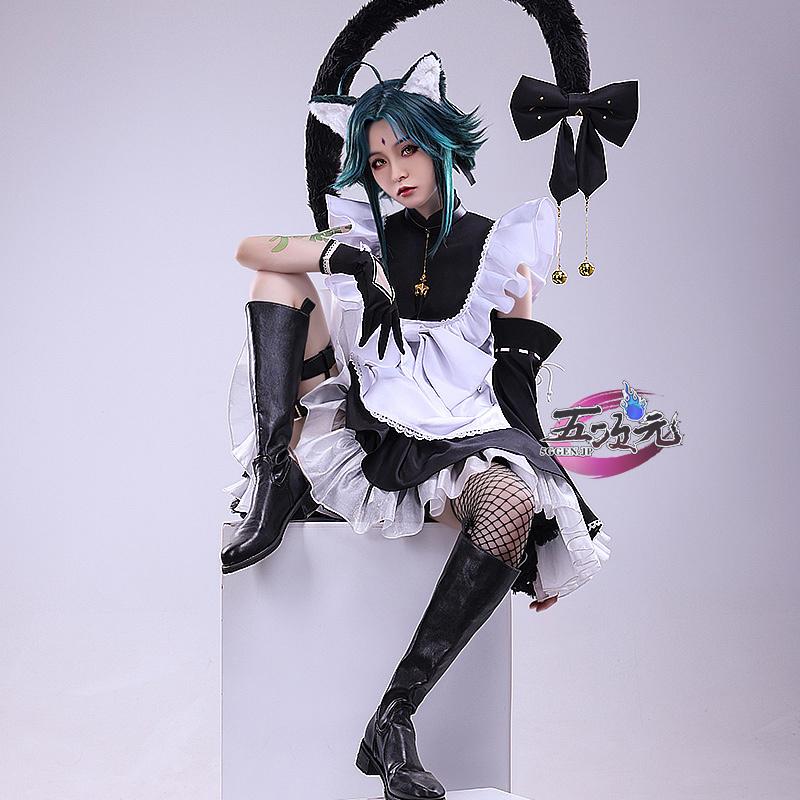 [超人気]三分妄想　原神　コスプレ　ショウ　メイド服　衣装　ウィッグ　追加可能