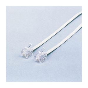 (まとめ)エレコム スリムモジュラケーブル(白) MJ-15WH(×5セット)