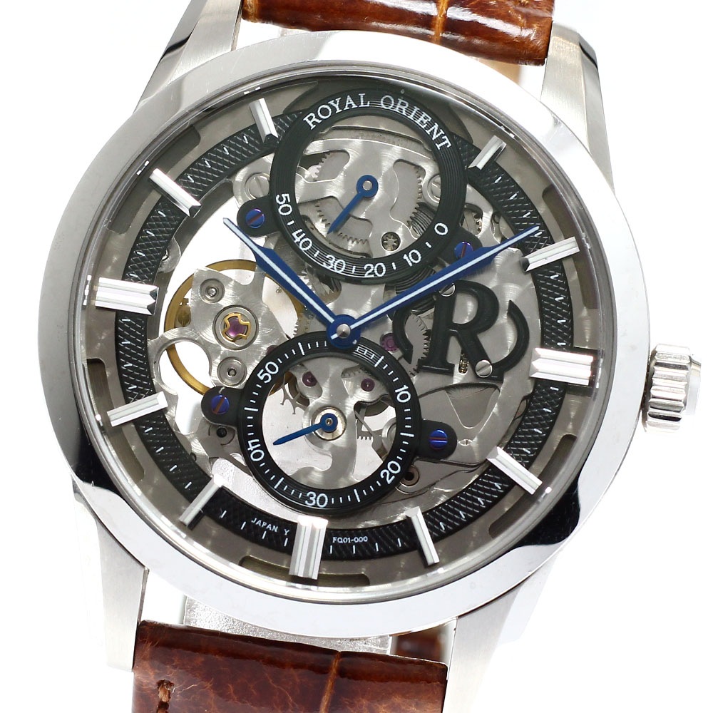 オリエント ORIENT FQ01-C00 ロイヤルオリエント パワーリザーブ 手巻き メンズ 箱付き_918847【中古】