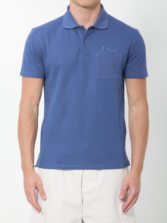 DIOR Men Polo Shirts 683J820 BLUE