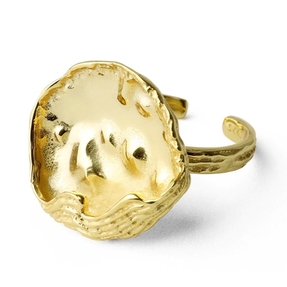 925 シェルリング 円形 丸形 貝 [cr446]