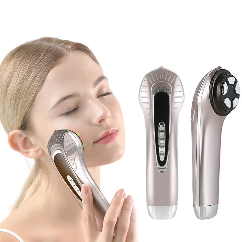 RF多機能美顔器 目元ケア 温熱振動 EMSイオン導入 スキンケア 毛穴ケア 美肌 日本語説明書付