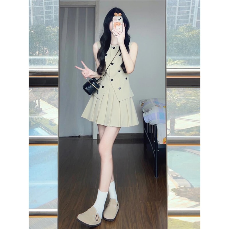 セットアップ 2点セット レディース 夏 トップス+ミニスカート おしゃれ 韓国ファッション きれいめ