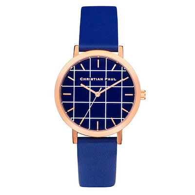 クリスチャンポール 時計 レディース 腕時計 手表 35mm ブルーグリッド