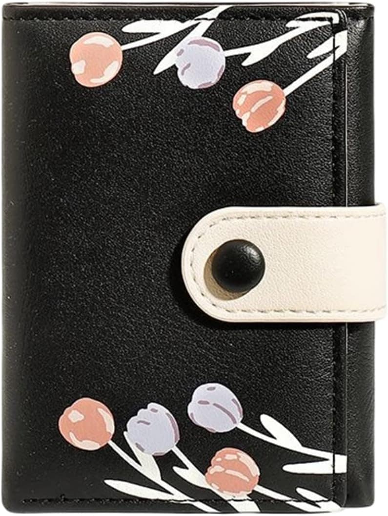 【20%OFFクーポン】小さい財布 レディース 学生 財布 三つ折り 花柄 ボタン 大容量 カード入れ 小銭入れなし 多機能 取り出しやすい コンパクト 軽い コインケース ウォレット シンプル おし