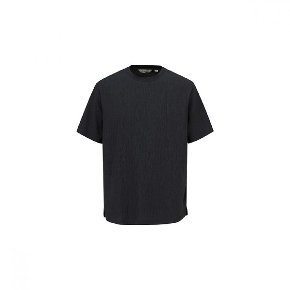 [ジオギア] メンズ) クリンクルラウンドショートスリーブ Tシャツ_AEF2TR1104DGR