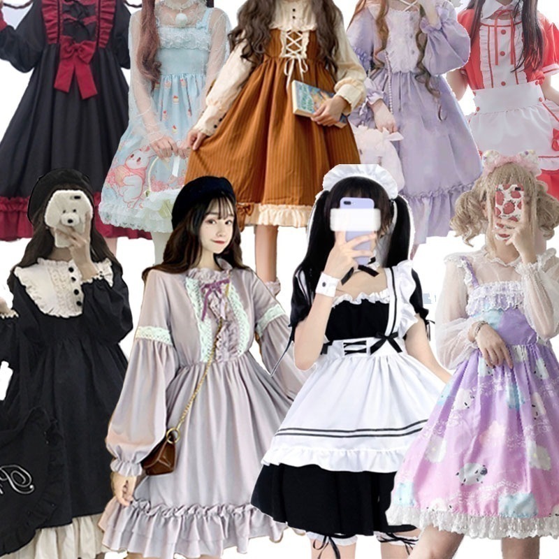 ロリータメイド服コスプレゴスロリかわいいウィッグハロウィンワンピース スーツ ハロウィン 2023年新作入荷コスプレ