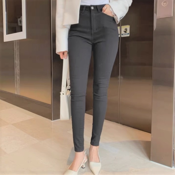 レディース パンツ ボトムス ロングパンツ ストレッチパンツ スキニーパンツ ロング アンクル丈 フルレングス タイト スリム 細身 スリムフィット ファスナー ポケット ハイウエスト 伸縮性レギンス