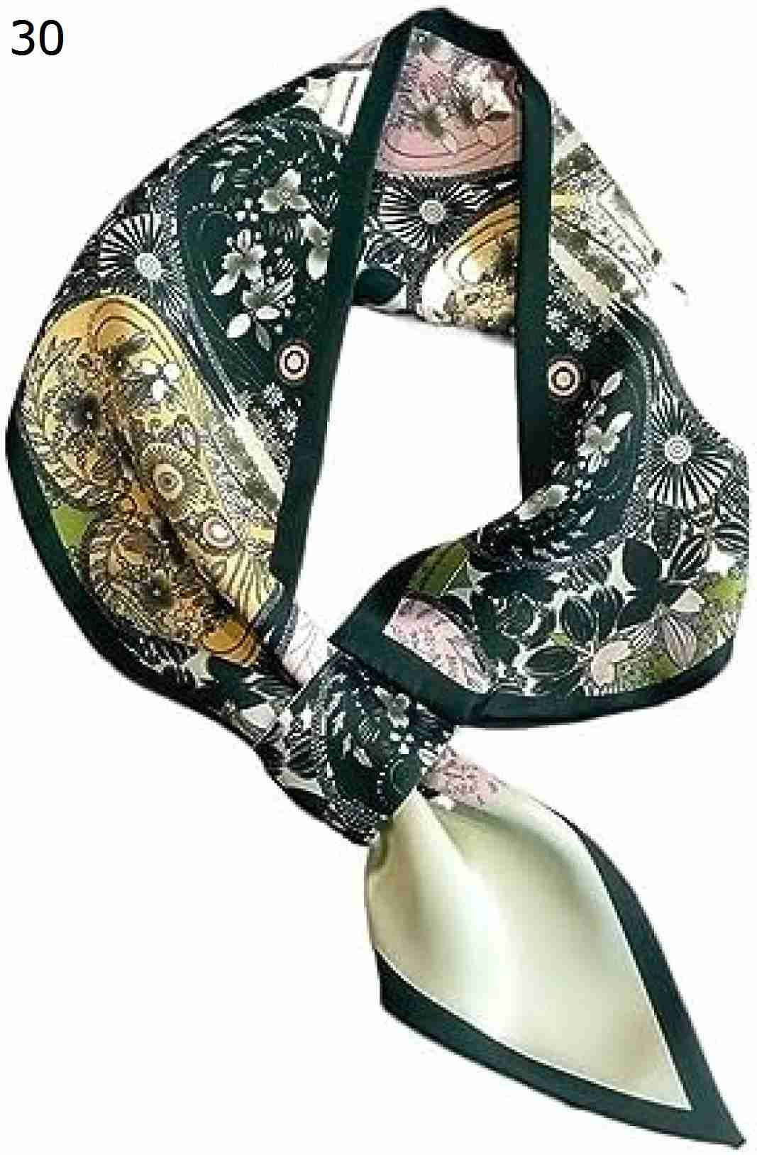 【20%OFFクーポン～】固体スカーフ女性ショールラップブラックピンク小規模オフィスヘアネックスカーフレディース (Color : 30 Size : 15x70cm) 5,891円