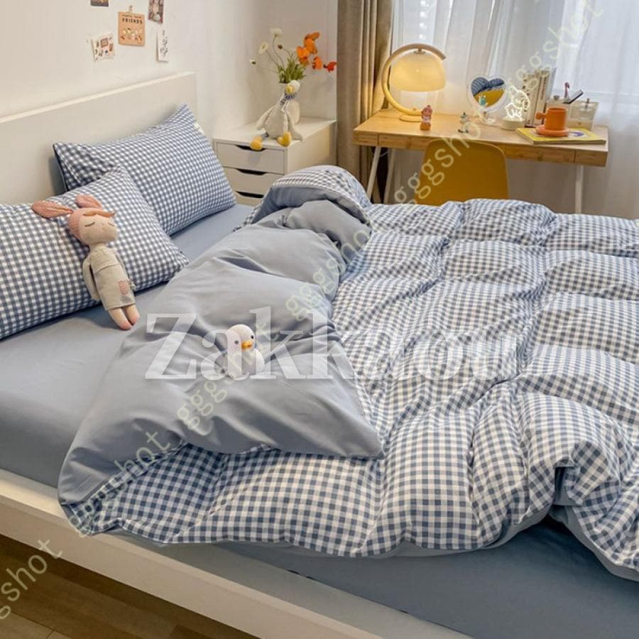 【急速出荷】布団カバー おしゃれ ギンガムチェック チェック柄 シングル 格子縞 掛け布団カバー セミ 布団カバー クイーン 姫系 肌に優しい 可愛い30パーセント限定