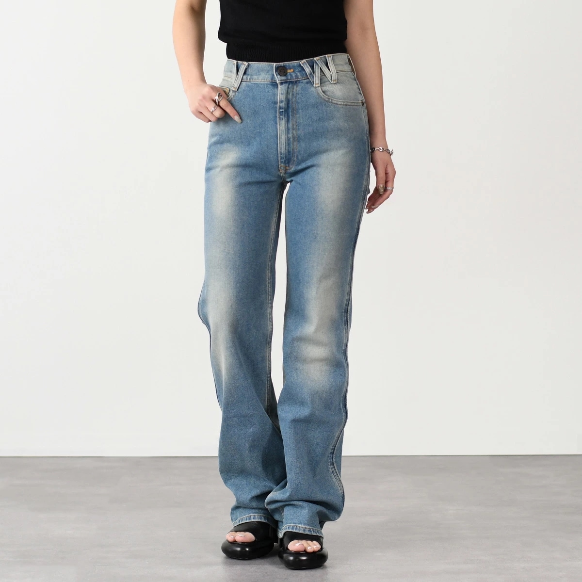 デニム ボトム ジーンズ W Ray DENIM JEANS 1902002BW 010G レディース ブルー
