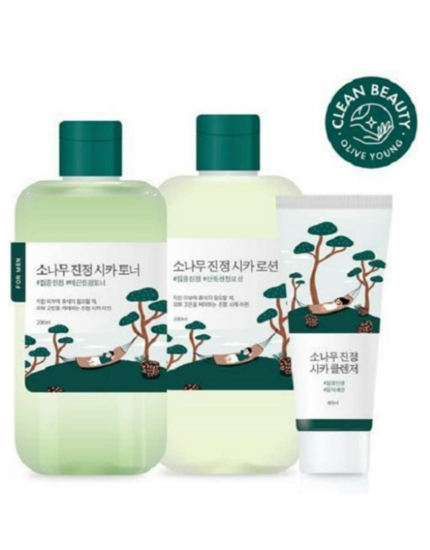 グァンハサルpickフォーメン 松の木 鎮静 トナー/ローション 2種セット(+クレンザー 40ml 贈呈)