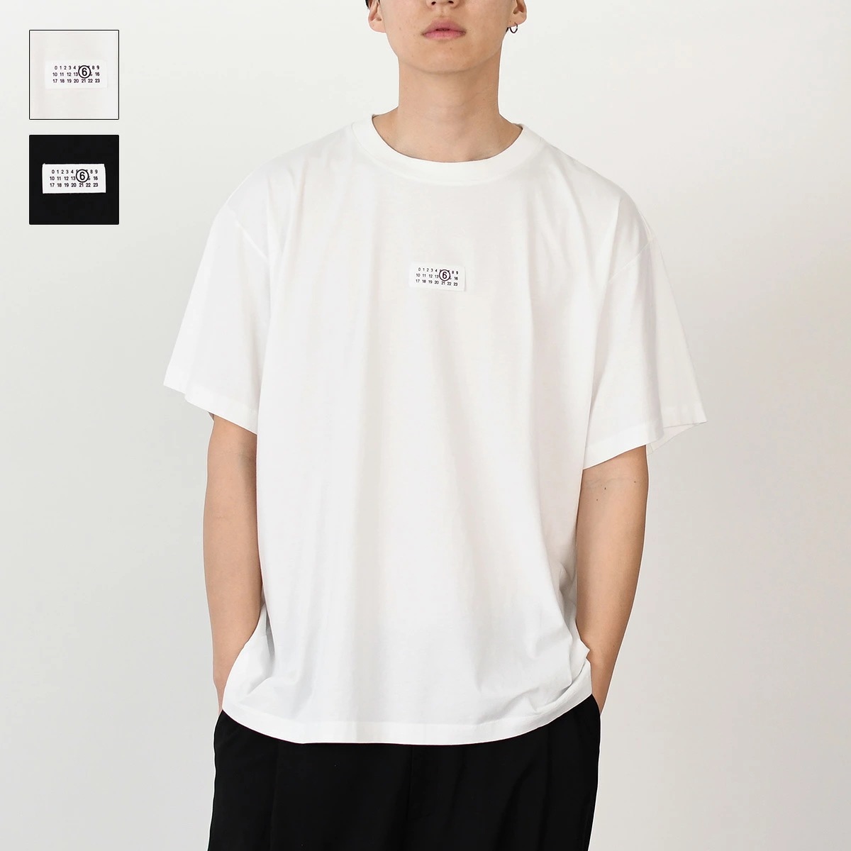 トップス Tシャツ カットソー ナンバーロゴ コットン SH0GC0032 M20170 メンズ ホワイト ブラック 半袖 春夏 人気