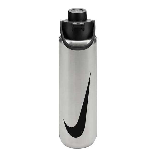ナイキ(NIKE) ステンレススチール リチャージチャグボトル 携帯用魔法瓶 24oz (700ml) 水筒 HY2020-953BSスチール×BK