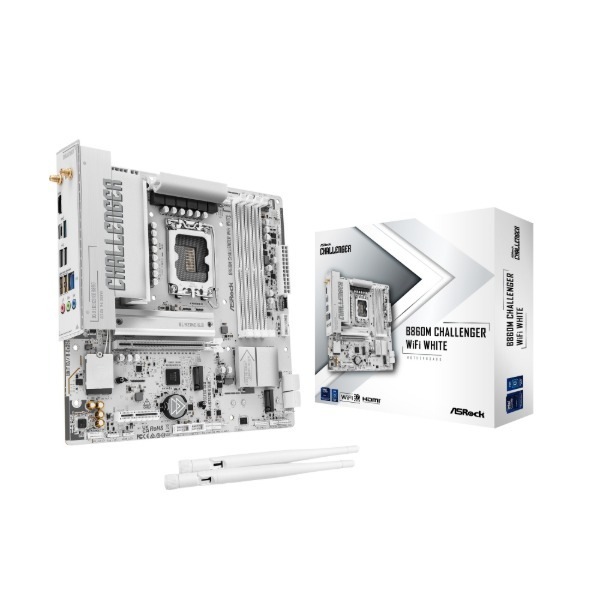 B860M Challenger WiFi White ホワイト MicroATXマザーボード メーカー直送