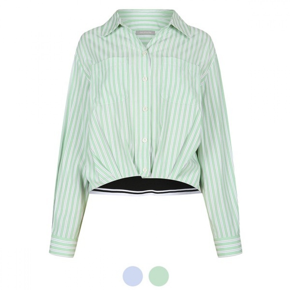 [アナルドバシーニ] (アナルドバシーニ) ストライプクロップシャツ (AX03BL23M)