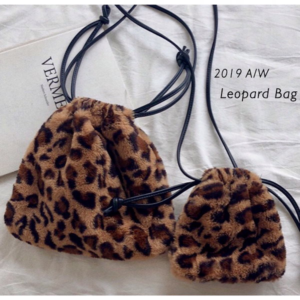MARCHER ワンハンド レオパードファー巾着 かごバッグ MARCHER ワンハンド レオパードファー巾着 かごバッグ 【公式通販】