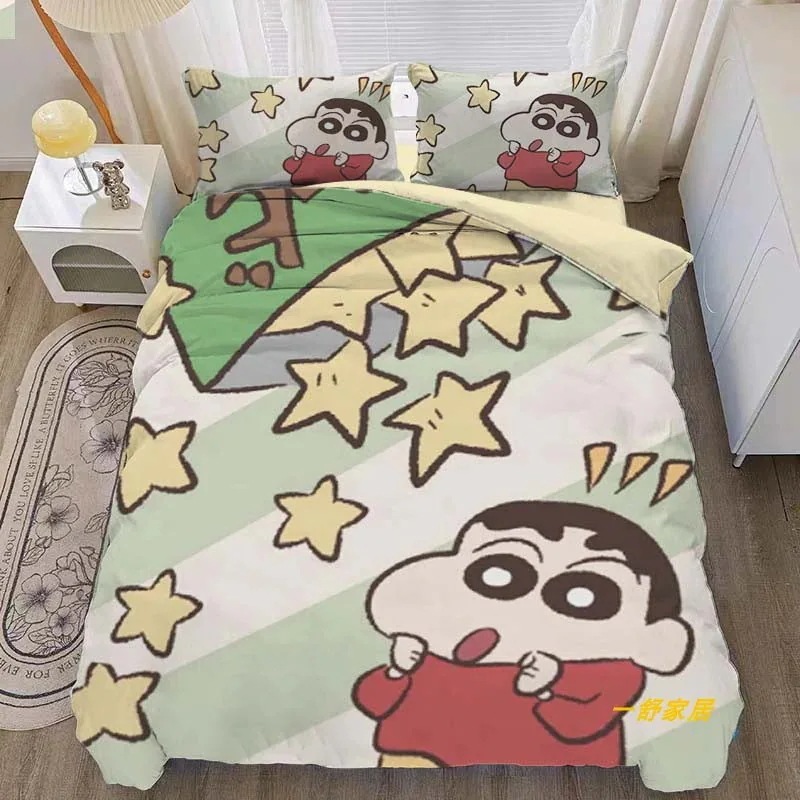 クレヨンしんちゃん ベッド 4点 寮用寝具 シングル 子供用 掛け布団カバー シーツ 掛け布団 3点セット 布団カバー布団掛け布団カバー