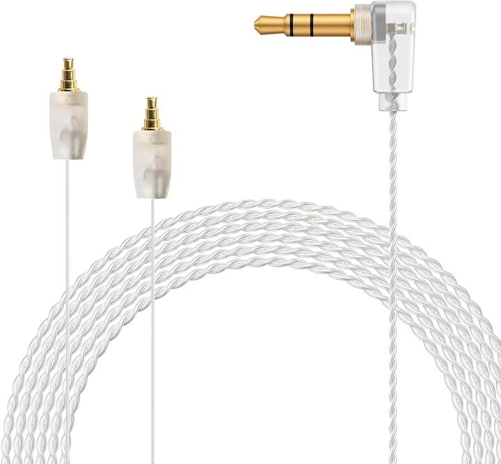 Aurora リケーブル IE40Pro イヤホンケーブル 2芯 高純度OFC銀メッキ SENNHEISER用 Proに適合 長さ120cm(IE40Pro用, 3.5mm)