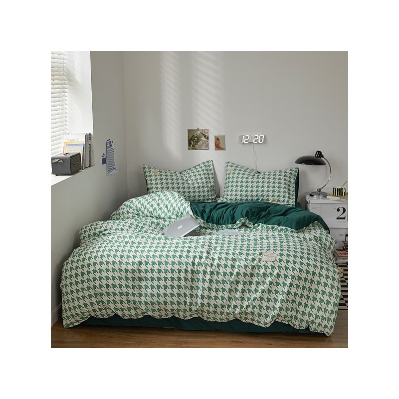 グリーンウォッシング面寝具4種セット シーツ 布団カバー 枕カバー2個 19,800円