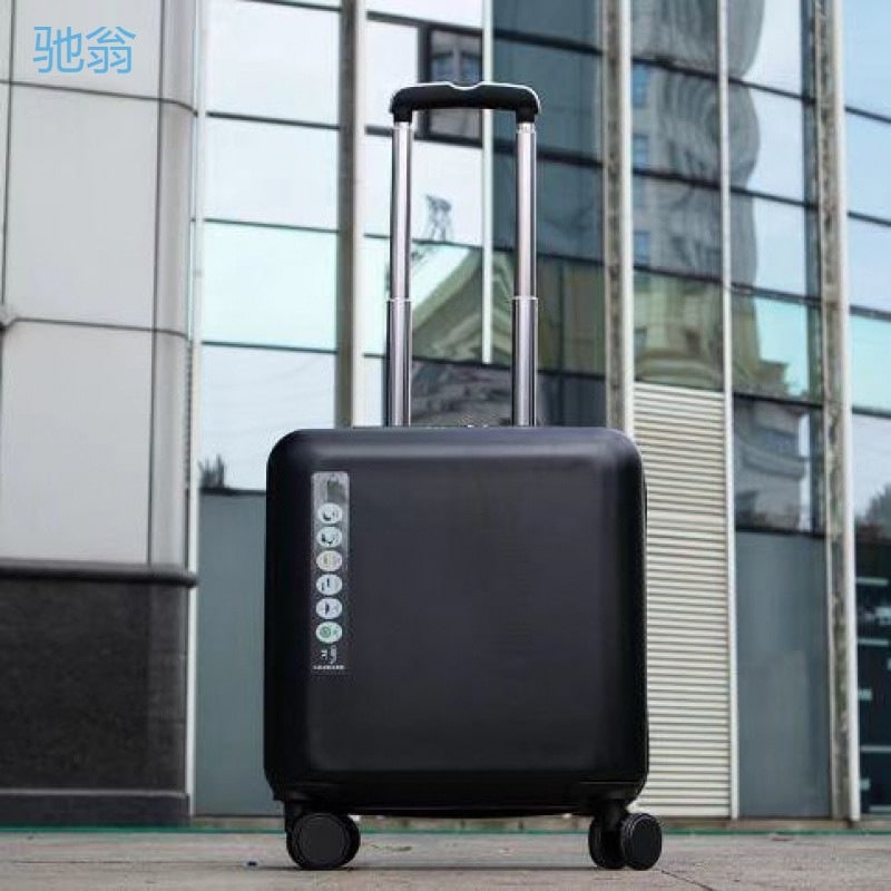 新しいビジネススーツケース搭乗18インチ高級トロリーケース女性用インターネットセレブ小型旅行パスワードスーツケース