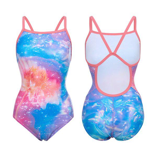 *ビーチバッグ ジッパーバッグ ポリバッグ ブラカップ プレゼント*女性 オーロラ ホイル シングルストラップ ワンピース水着 ピンク RNLS2G204PK