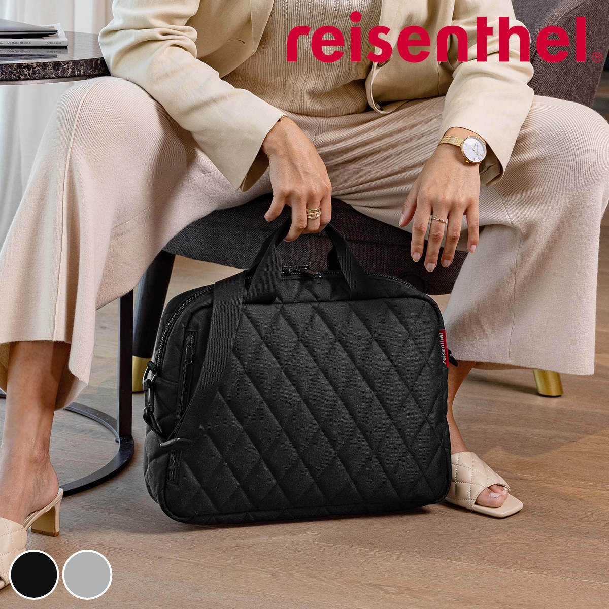 【アウトレット】ショルダーバッグ ライゼンタール NOTEBOOK BAG RHOMBUS ビジネスバッグ 横長 通勤 ダブルファスナー PC ノートパソコン タブレット レディース 肩掛け