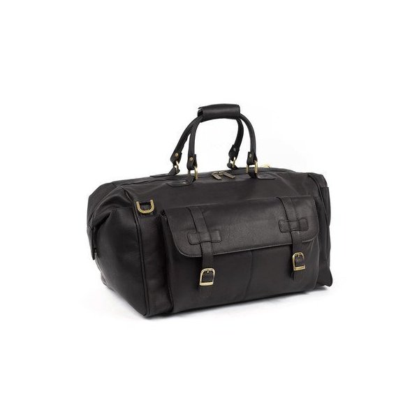 注目ブランドのギフト 24" s Millionaire Leather 並行輸入品 Black Color: Duffel Carry-On 旅行バッグ