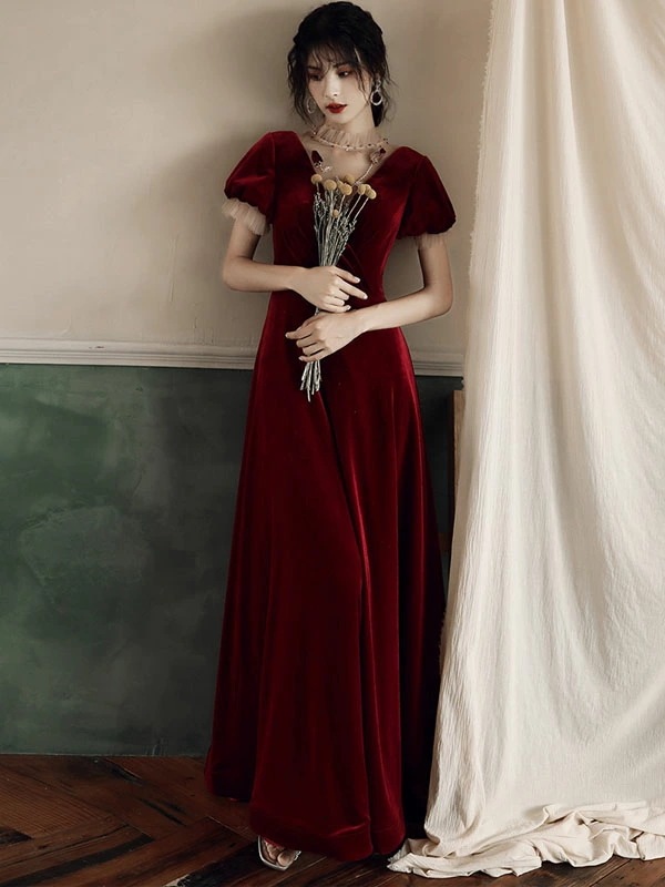 ウェディングドレス ウエディングドレス パーティードレス レディース ワンピース 結婚式 成人式 社交 お呼ばれ 花嫁 二次会ドレス フォーマル カラードレス 秋冬 ベルベット 上品 高級感 写真 演 9,044円