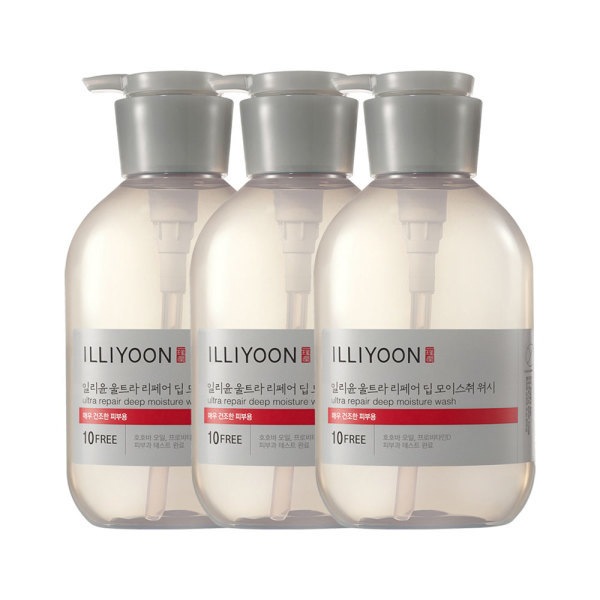 【illiyoon】ウルトラリペア モイスチャーウォッシュ 500ml x 3個