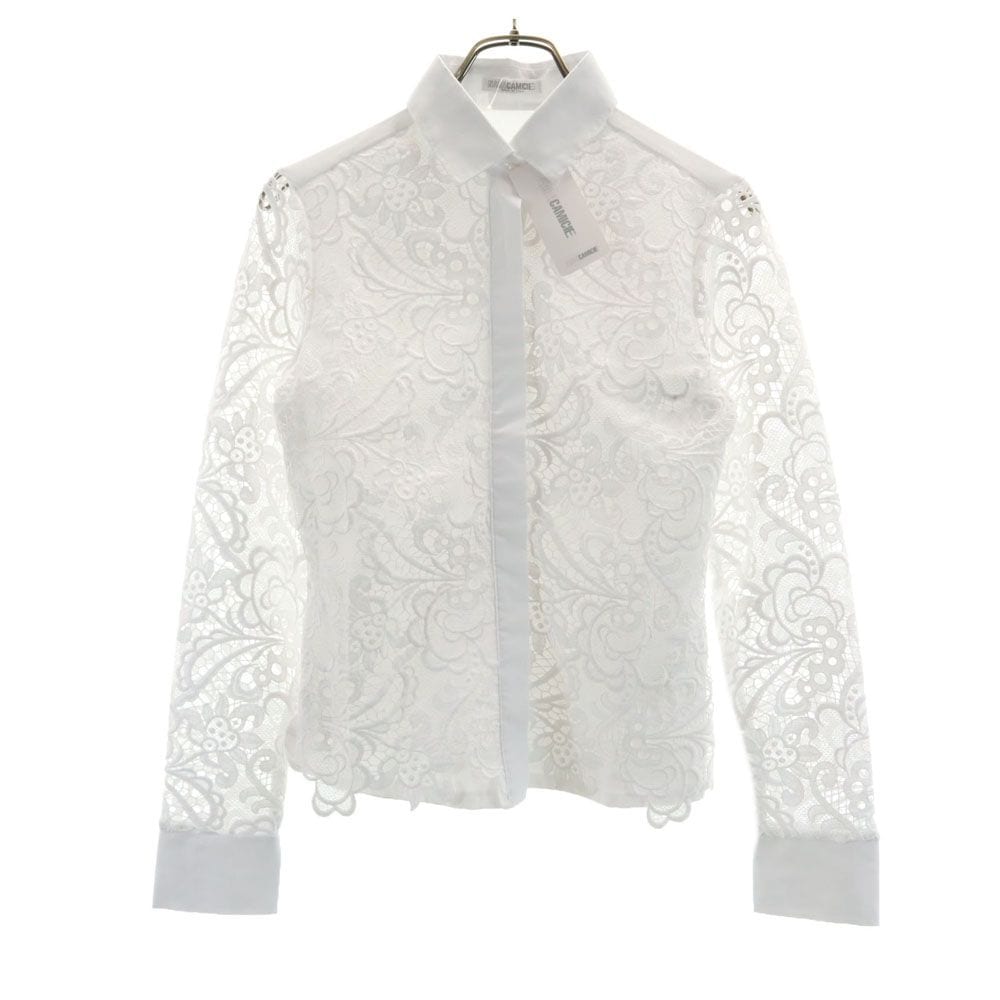 未使用 イタリア製 長袖 ブラウス ホワイト タグ付き レディース